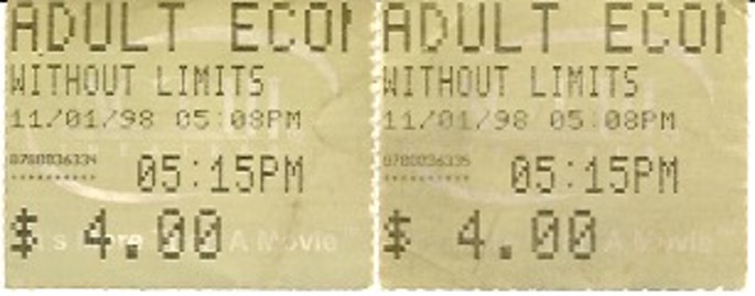 Without Limits tickets(1998 Nov 1)
